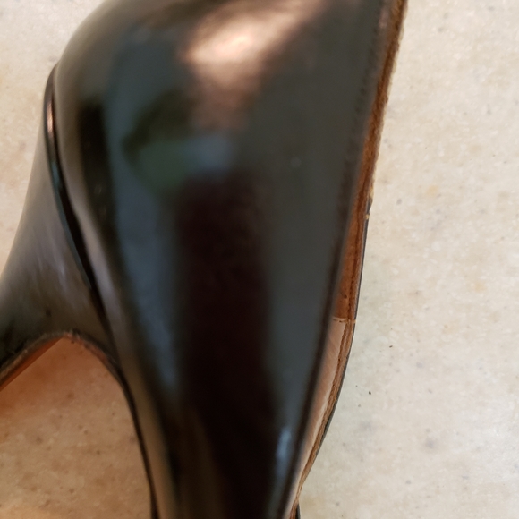 Authentic vintage black patent leather and python/reptile shoes - Picture 12 of 15